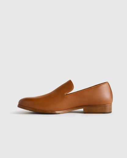 Crafted Leather Slip-On Loafer - 7 / Caramel