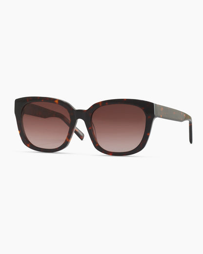 Barcelona Polarized Acetate Sunglasses - One Size / Tortoise with Brown Gradient lens