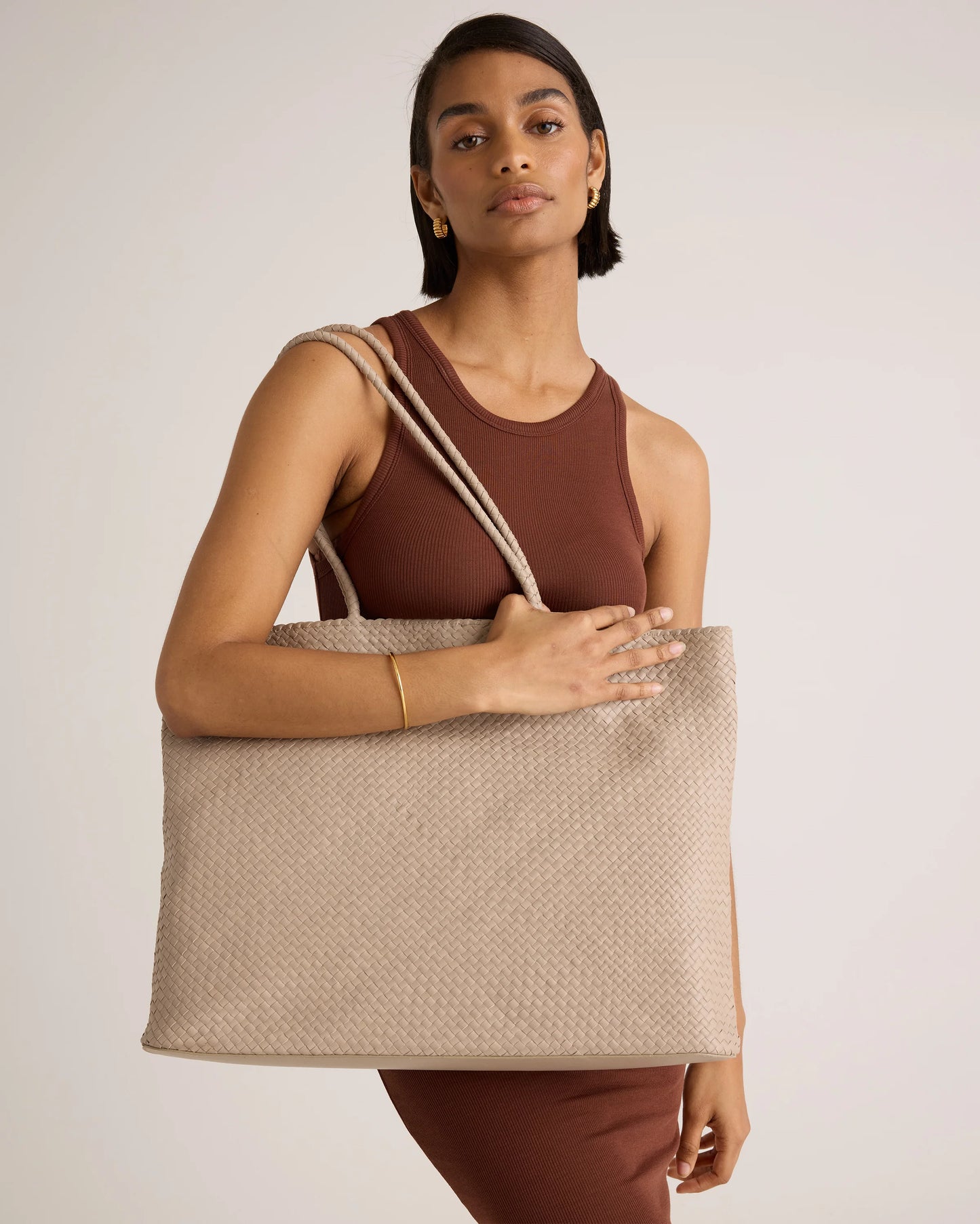 Tencel Rib Knit Sleeveless Mini Dress - XS / Heather Grey