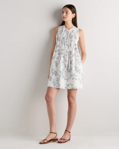 100% European Linen Sleeveless Swing Dress - XS / Classic Mini Gingham