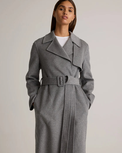 Double-Faced Merino Wool Trench Coat - XS / Caramel