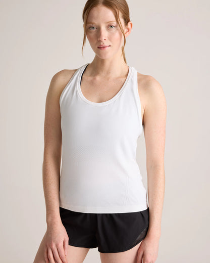 Seamless Waist-Length Racerback Tank - XS / Deep Navy