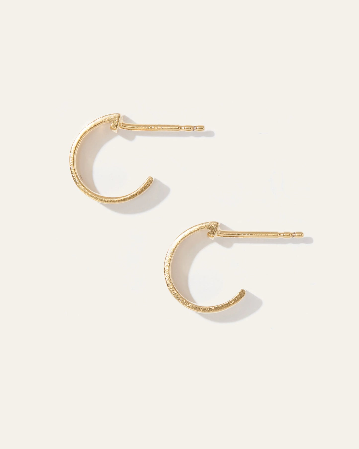 Wide Mini Hoops - One Size / Gold Vermeil