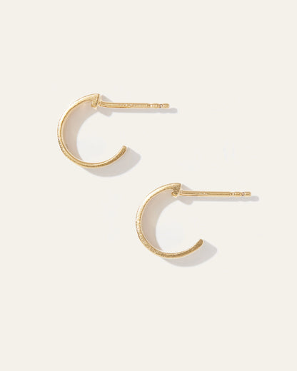 Wide Mini Hoops - One Size / Gold Vermeil