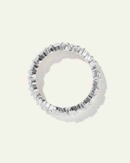 14K Gold Lab Grown Diamond Cluster Eternity Band - 5 / Yellow Gold