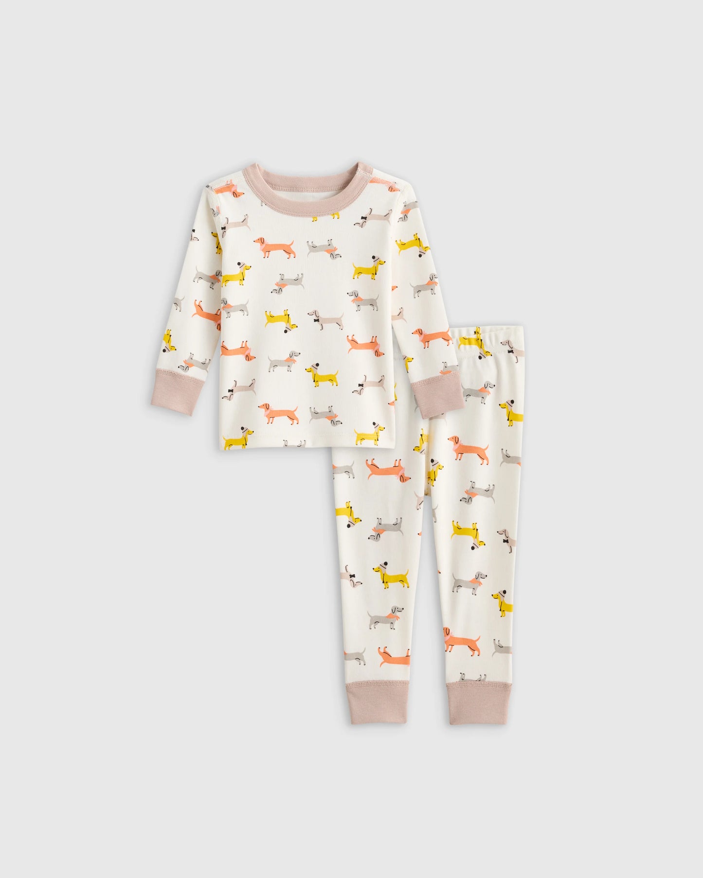 100% Organic Cotton Long Sleeve and Pant Pajama Set - 12-18M / Navy Stripe