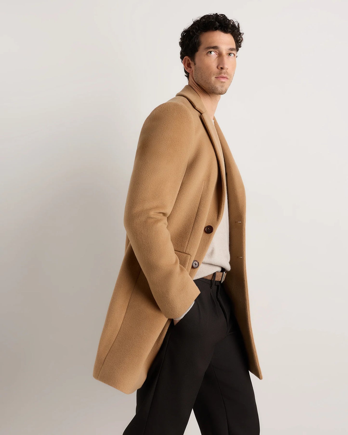 Wool Cashmere Overcoat - XS / Caramel