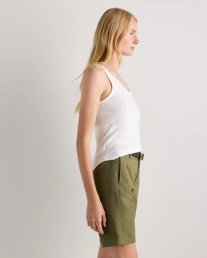 Organic Stretch Cotton Chino Bermuda Shorts - 0 / Bayberry Olive