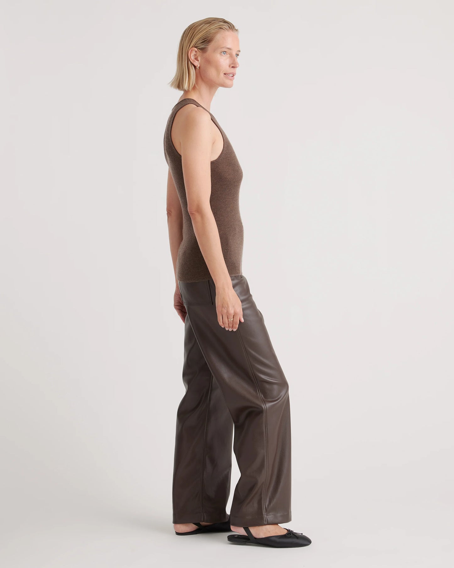 Featherweight Cashmere Ribbed Tank - XS / Charcoal