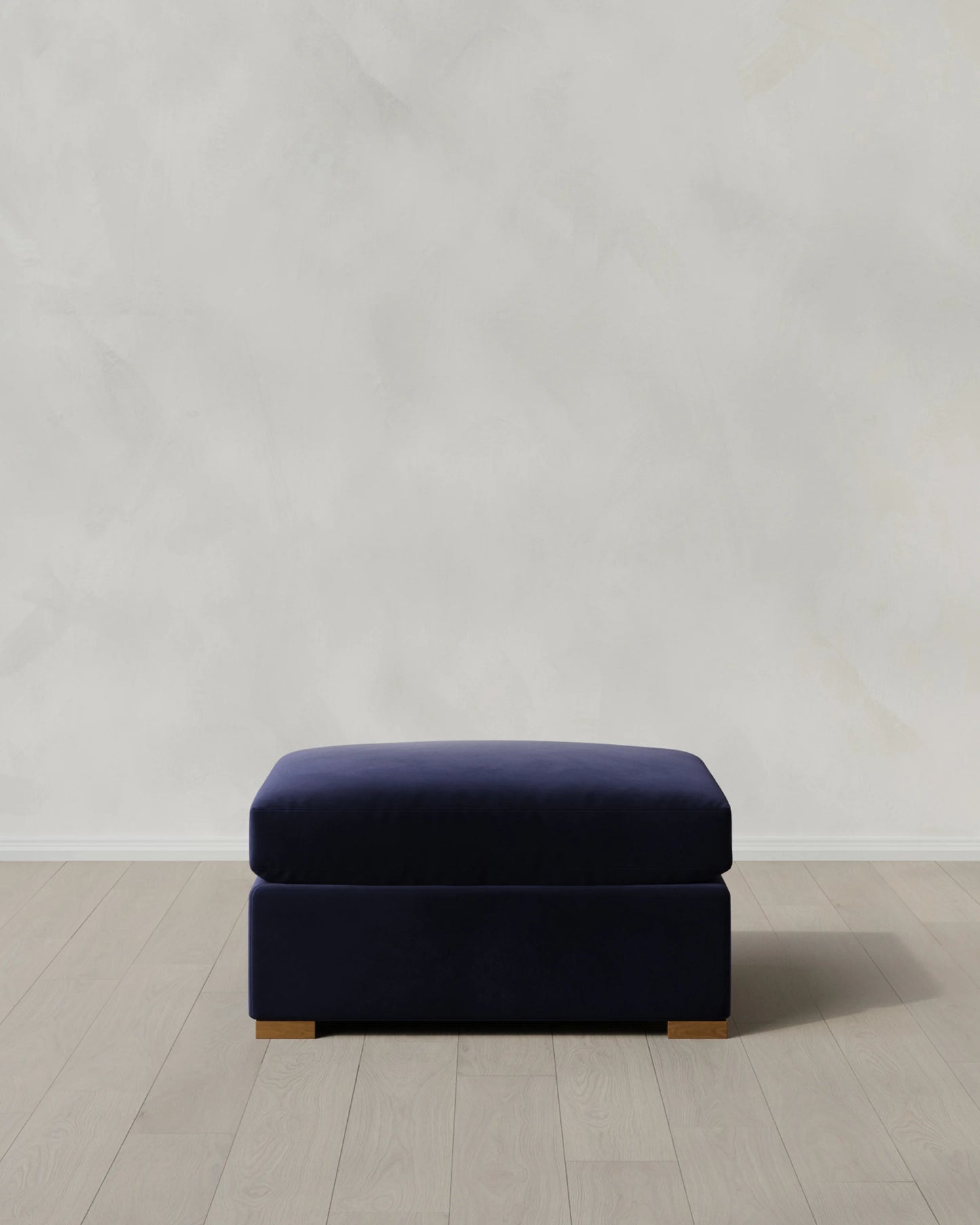 Hollis Slope Arm Ottoman in Performance Velvet - 37" / Taupe