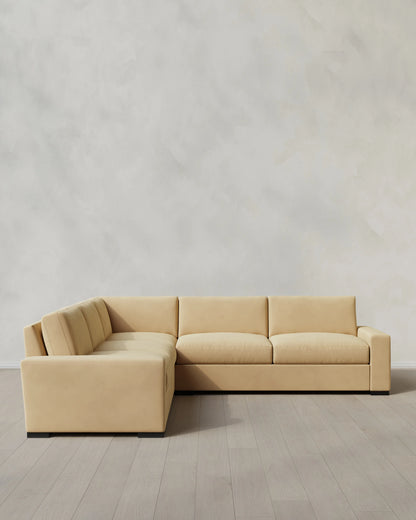 Stillman L Sectional in Performance Velvet - 116x116 / Java