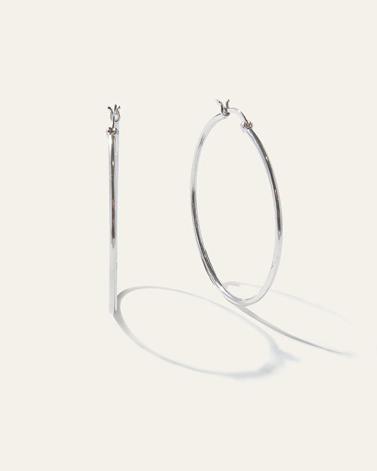 Silver Statement Hoops - One Size / Sterling Silver