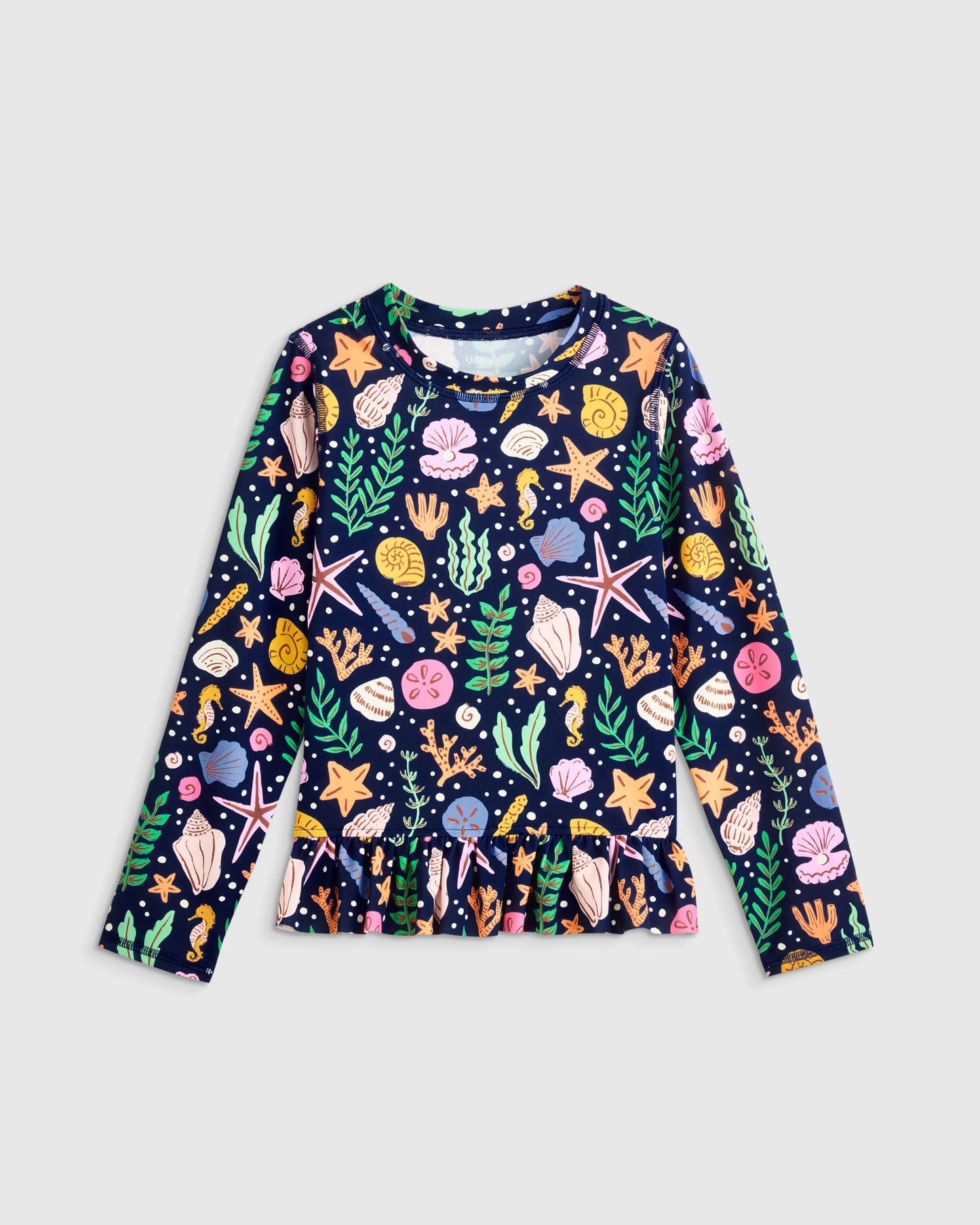 Long Sleeve Ruffle Rash Guard Two-Piece Swimsuit - 6 / Poolside Floral