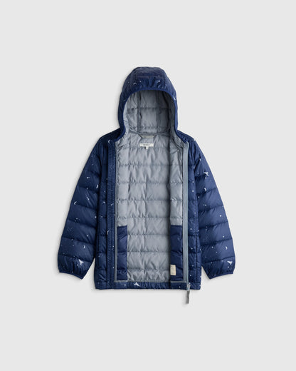 Lightweight Down Hooded Puffer Jacket - 2T / Tidepool