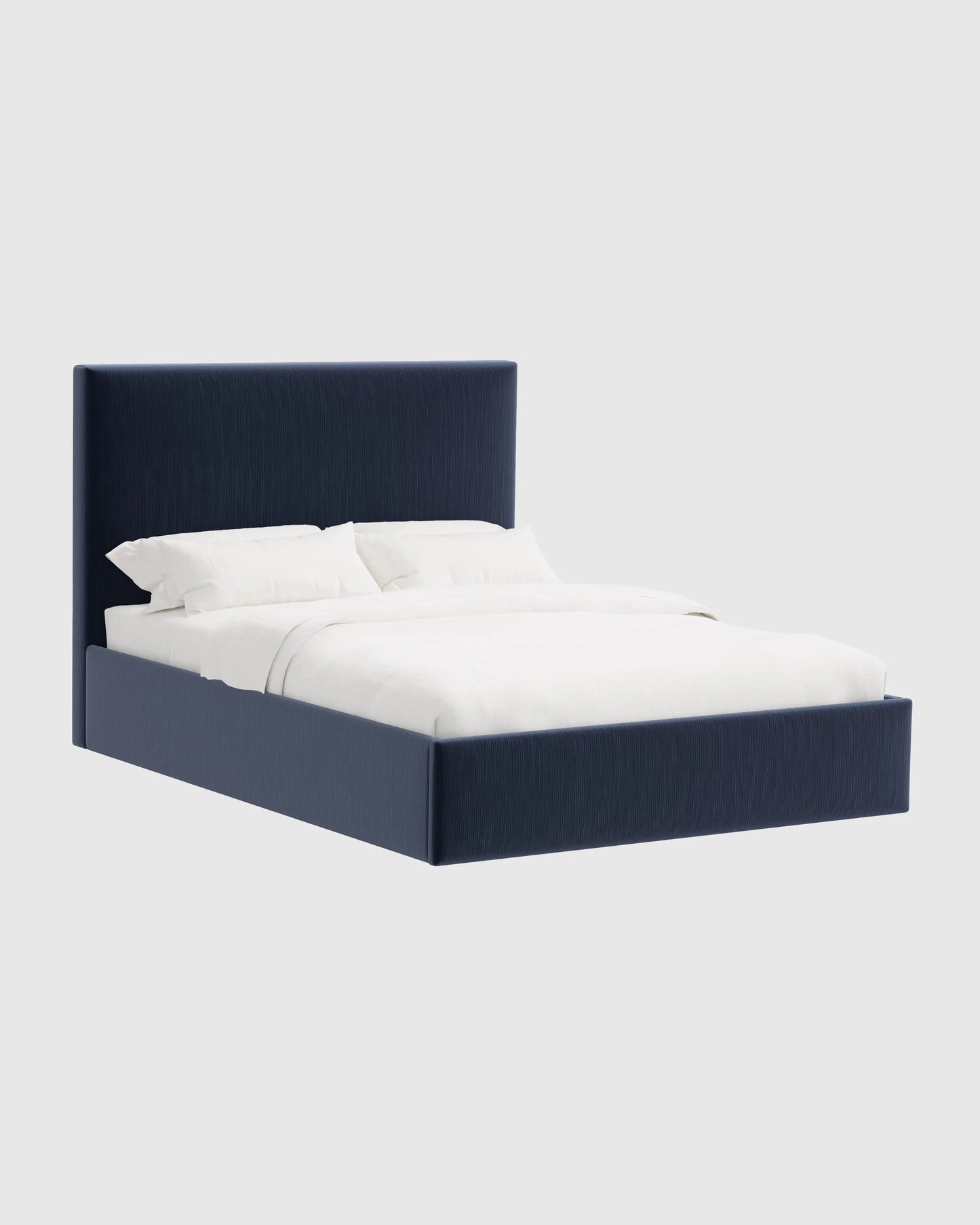 Square Bed in Performance Velvet - Full / Butterscotch