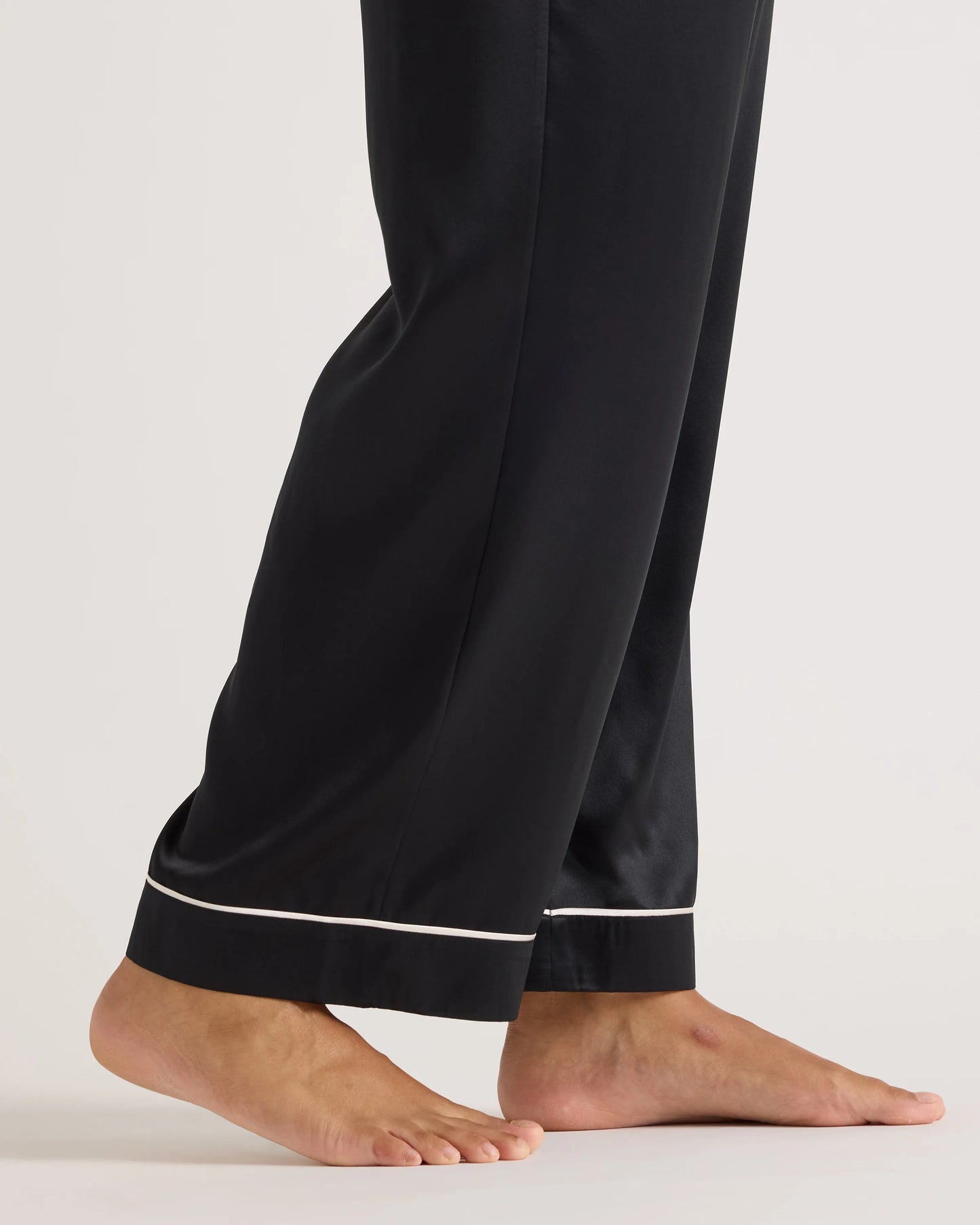 100% Washable Silk Satin Pajama Pant - XS / Toasted Almond