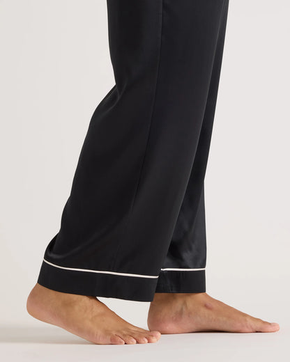100% Washable Silk Satin Pajama Pant - XS / Toasted Almond