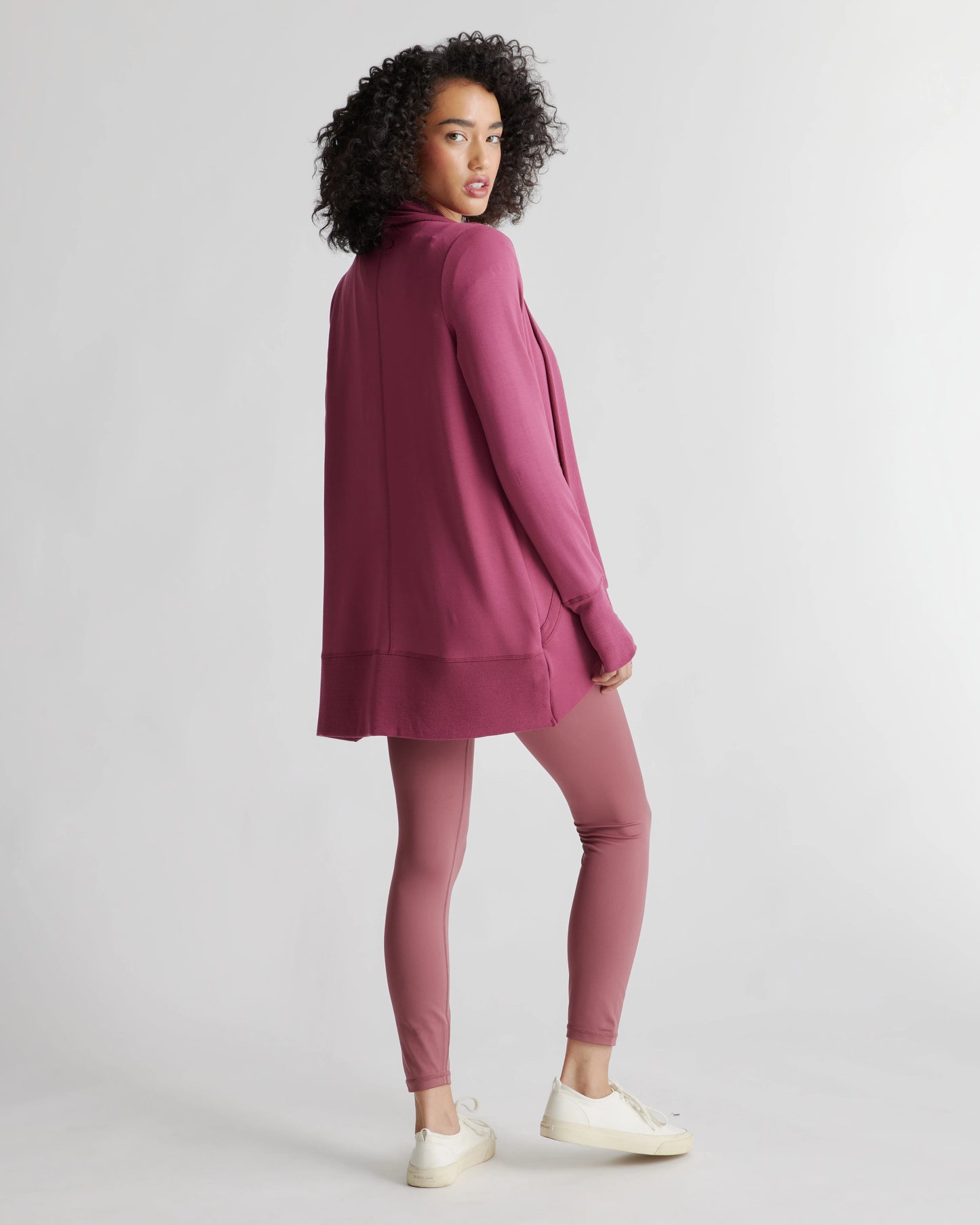 French Terry Modal Cardigan - XS / Rose