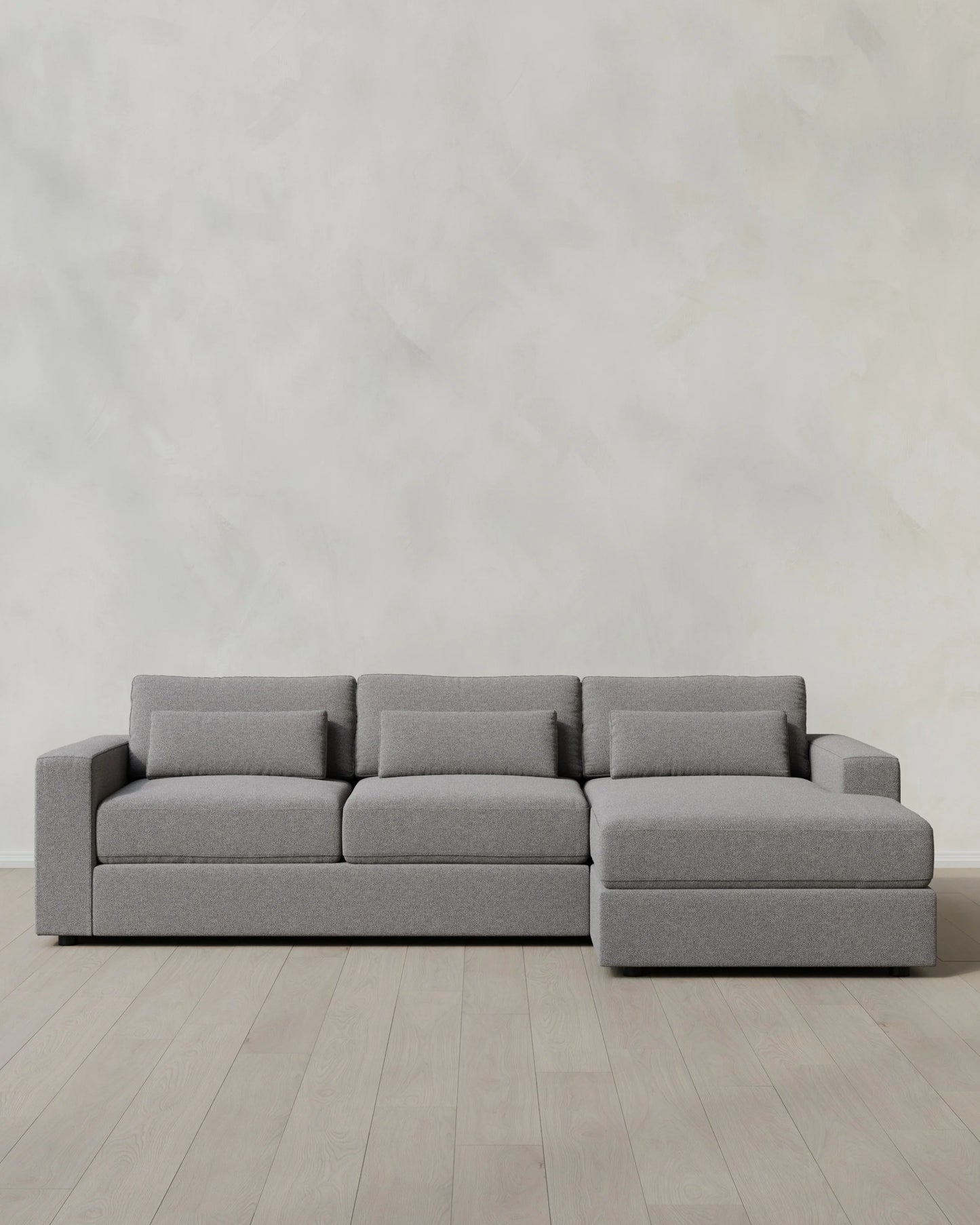 Ashford Deep Seat Chaise Sectional in Performance Basketweave - 119" Right Arm / Flax