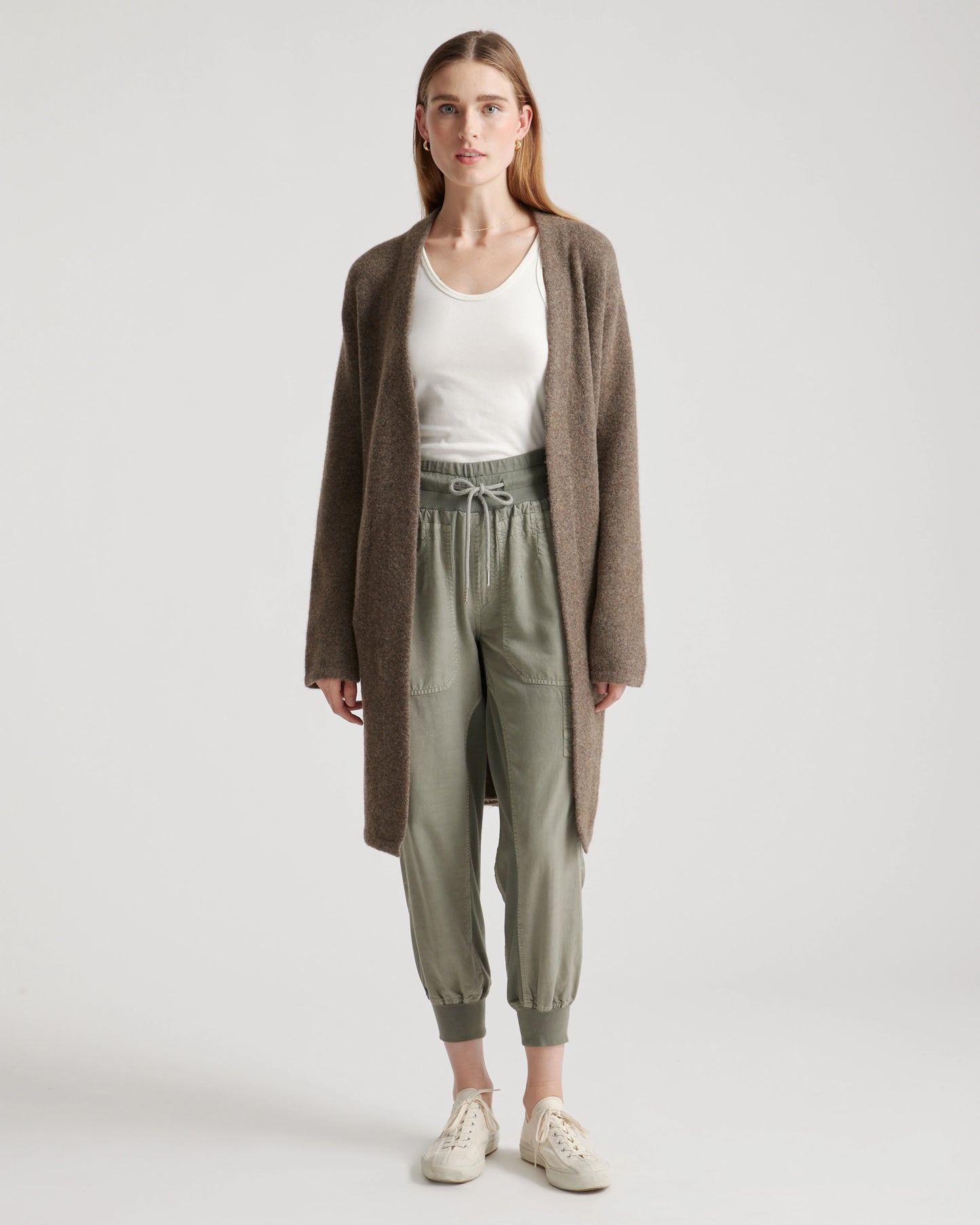 Superfine Merino Wool Sweater Coat - XS / Heather Grey
