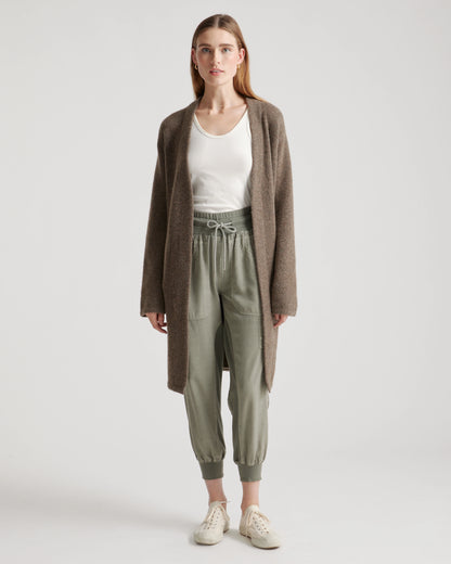 Superfine Merino Wool Sweater Coat - XS / Heather Grey