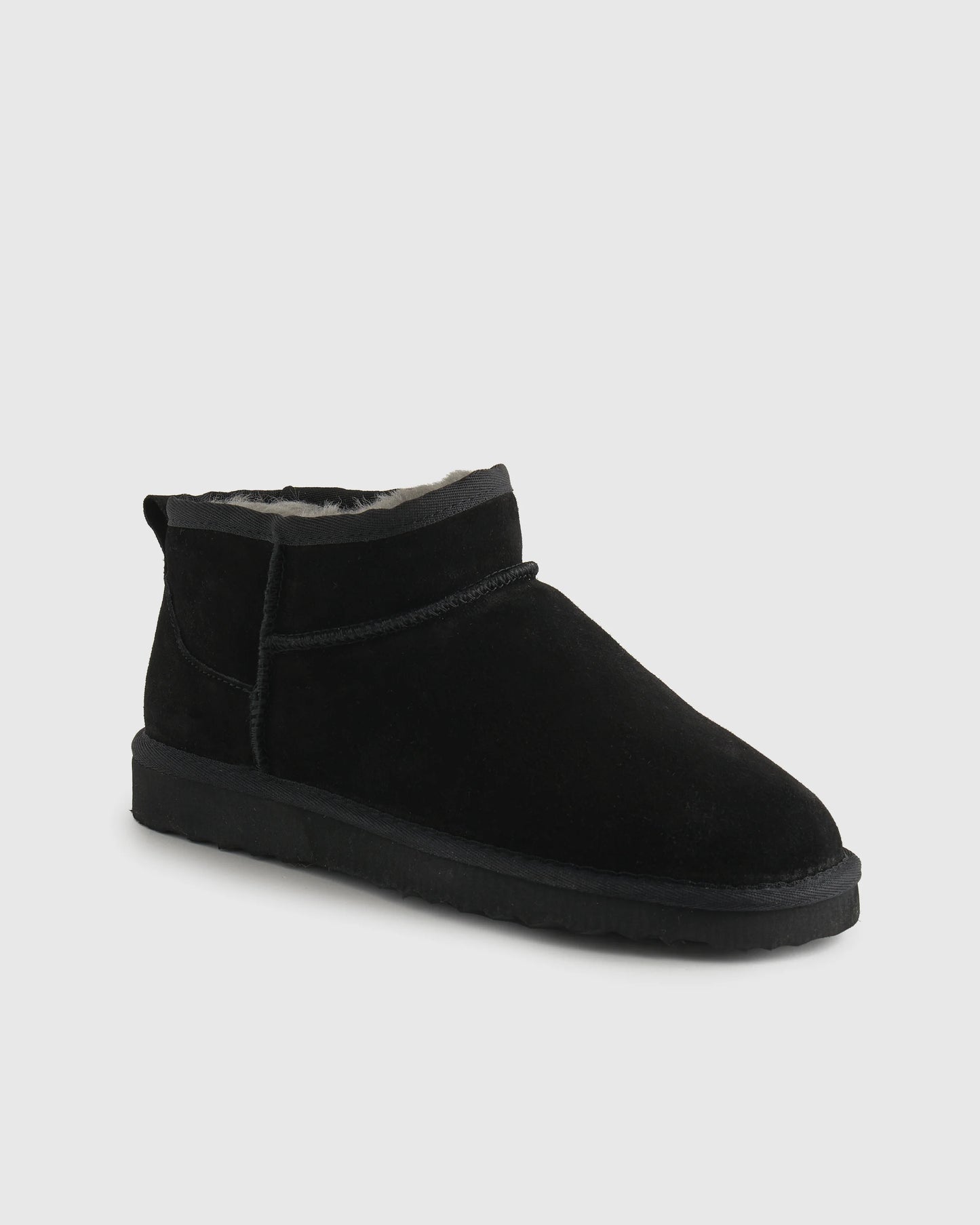 Australian Shearling Mini Boot - 6 / Black