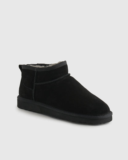 Australian Shearling Mini Boot - 6 / Black