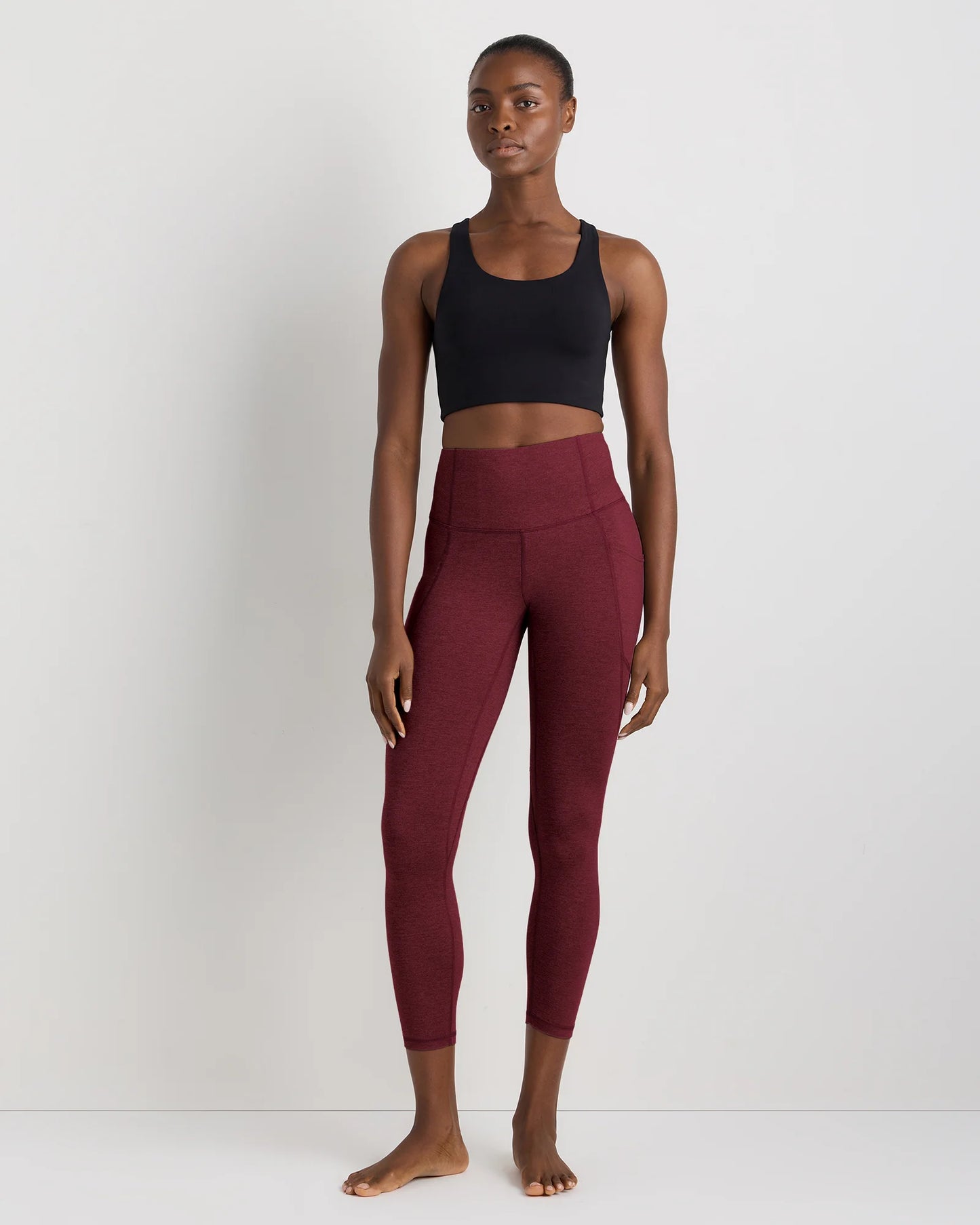 Ultra-Soft High-Rise Pocket Legging - XS / Heather Espresso