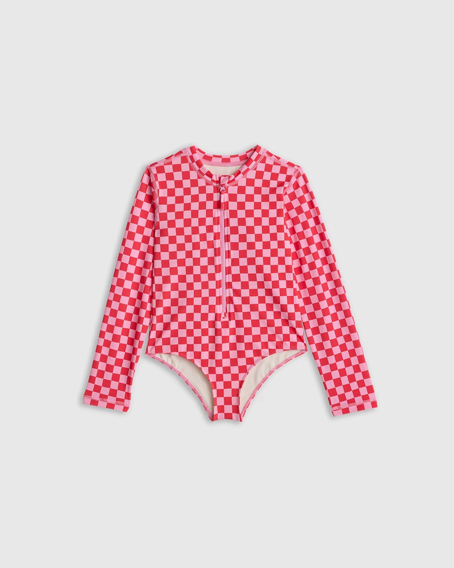 Long Sleeve Zip-Up Swimsuit - 2T / Happy Floral