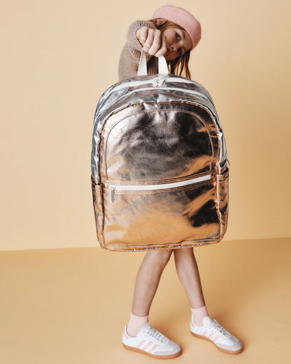 Recycled Double Pocket Backpack - One Size / Rainbow Clouds