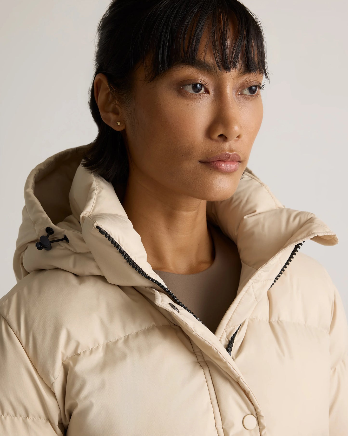 Responsible Down Cropped Puffer Jacket - XS / Shiny Black