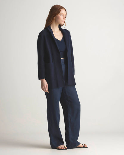 100% Organic Cotton Knit Blazer - XS / Heather Dove Grey