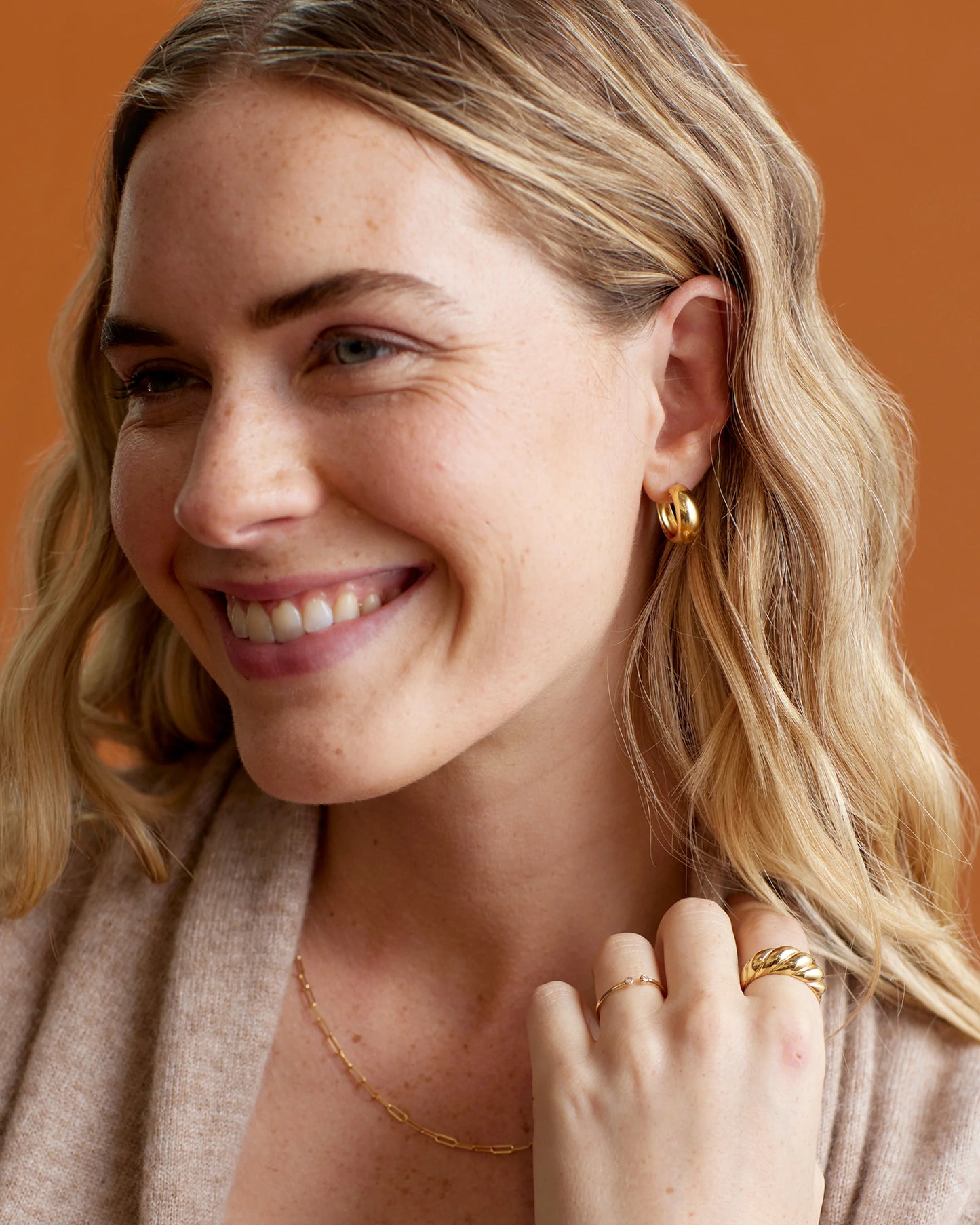 Chunky Hoops - One Size / Gold Vermeil