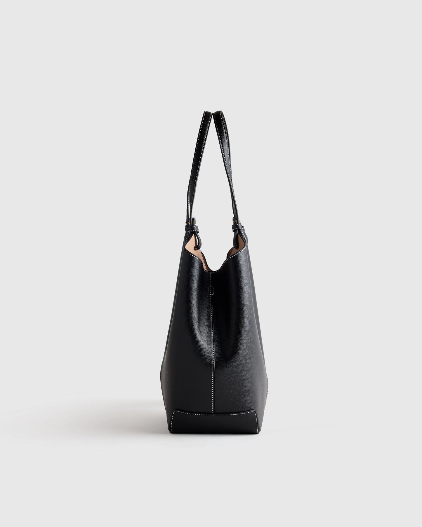 Italian Leather Trapeze Tote - One Size / Dark Brown