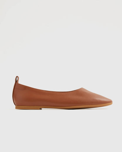 Italian Leather Glove Ballet Flat - 5 / Shell Pink