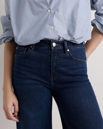 Bella Stretch Palazzo Jeans - 24 / Frosted Blue