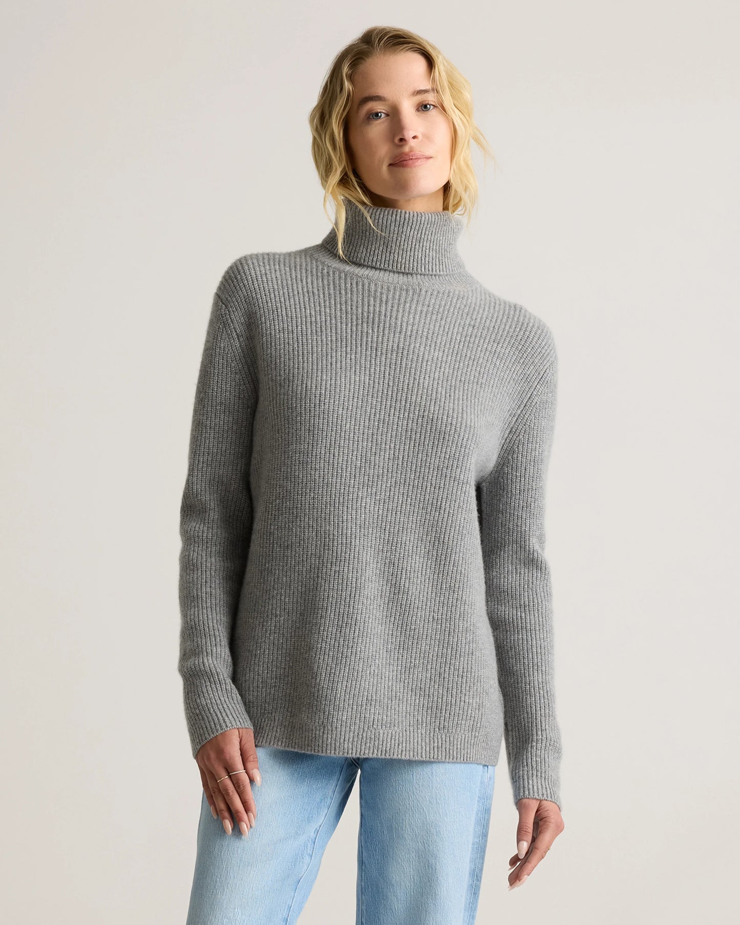 Mongolian Cashmere Fisherman Turtleneck Sweater - XS / Black
