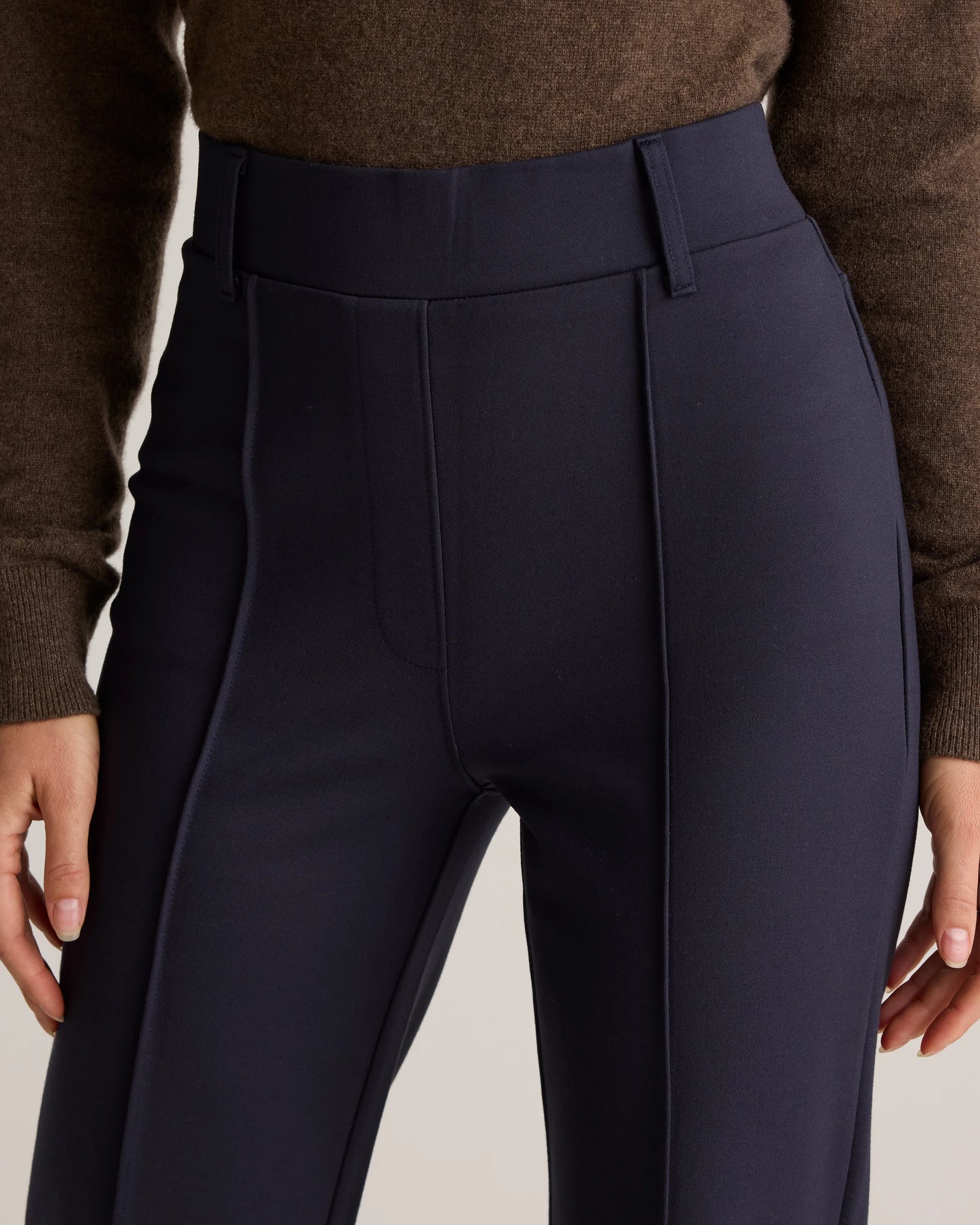 Ultra-Stretch Ponte Flare Leg Pants - XS / Charcoal