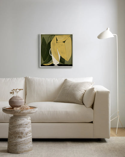 Yellow Leaves by Marco Marella - 21.25"x21.25" / Black