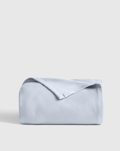 Luxury Organic Cotton Bed Blanket - Twin / White
