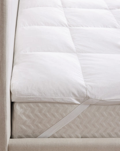 Premium Featherbed Mattress Topper - Full / White