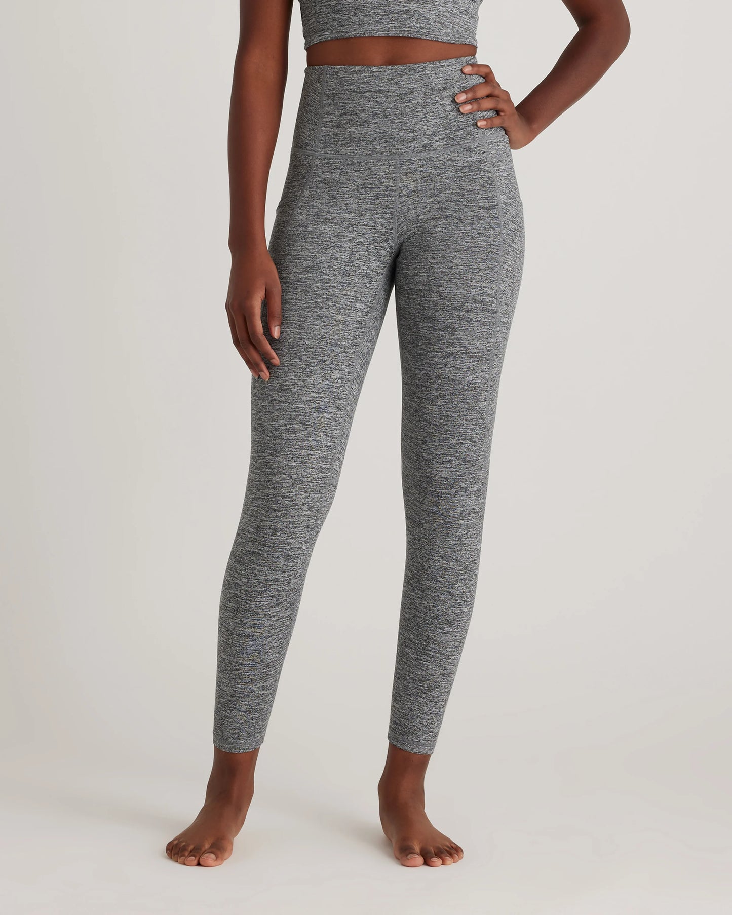 Ultra-Soft High-Rise Pocket Legging - XS / Heather Espresso