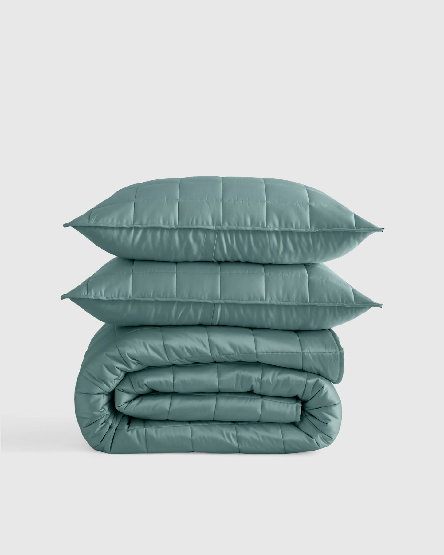 Bamboo Box Quilt Set - Twin / Sage