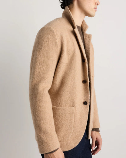 Boiled Wool Cashmere Blazer - S / Heather Charcoal