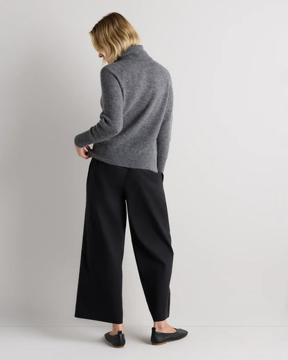 Lightweight Baby Alpaca Turtleneck - XS / Smoked Charcoal
