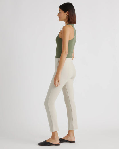 Ultra-Stretch Ponte Pintuck Ankle Pants - XS / Black