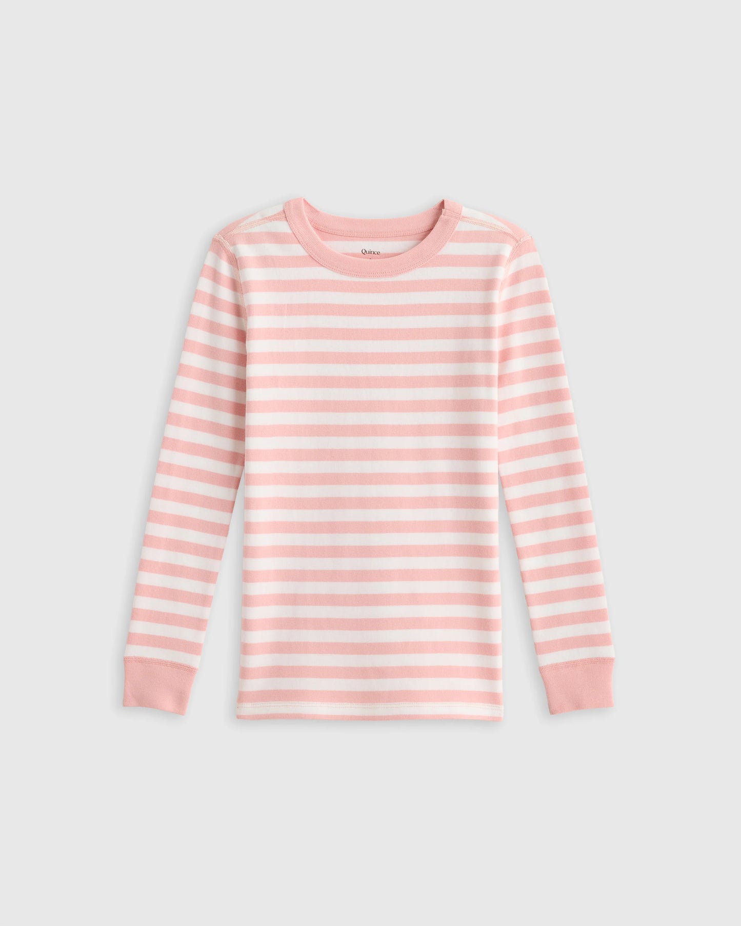 100% Organic Cotton Long Sleeve and Pant Pajama Set - 6 / Navy Stripe