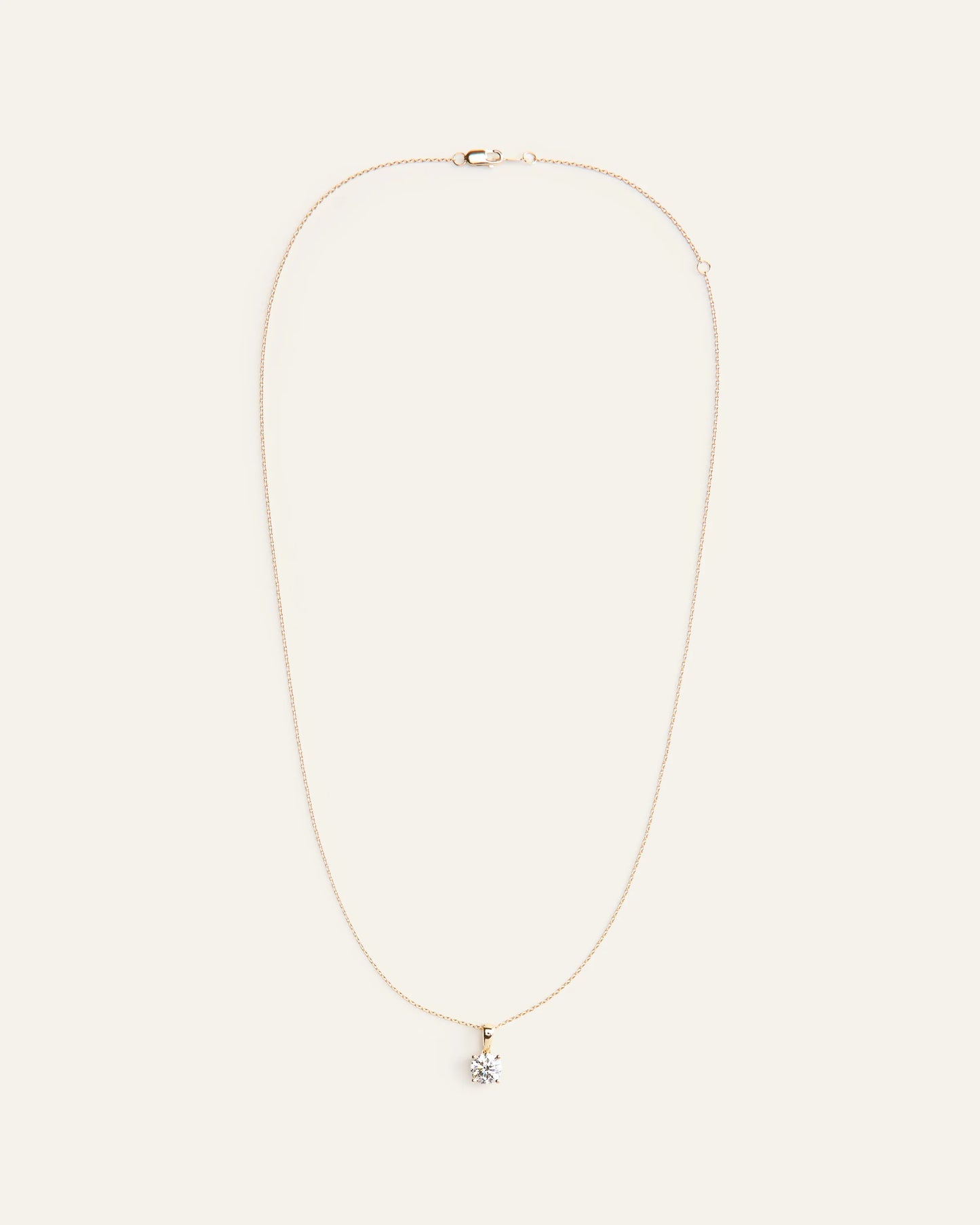14k Gold Lab Grown Diamond Solitaire Pendant - 1ct - One Size / Yellow Gold