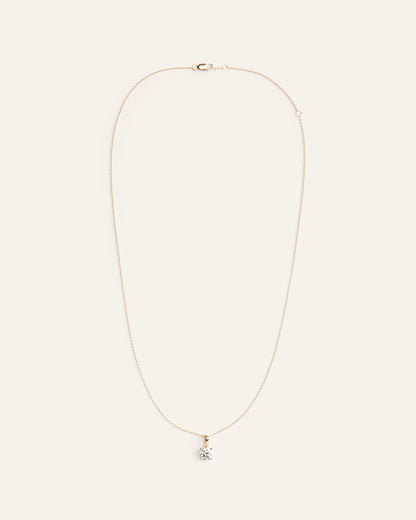 14k Gold Lab Grown Diamond Solitaire Pendant - 1ct - One Size / Yellow Gold