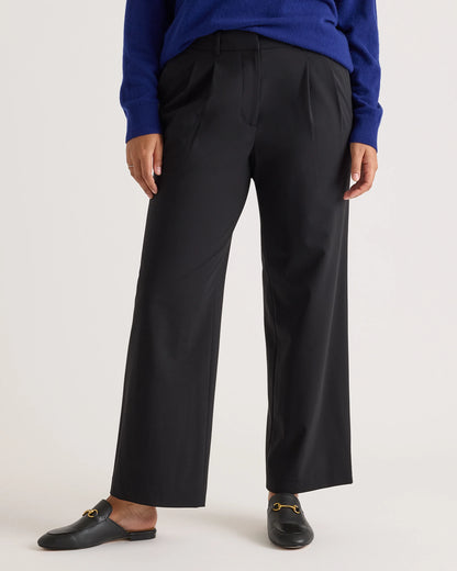 Italian Wool Pleated Trouser - 0 / Black